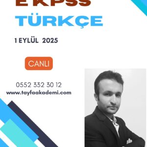 E KPSS TÜRKÇE